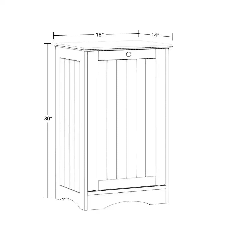 Meuble à linge inclinable avec sac de rangement en tissu amovible blanc