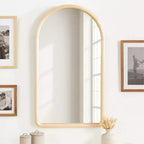 Miroir mural arqué naturel