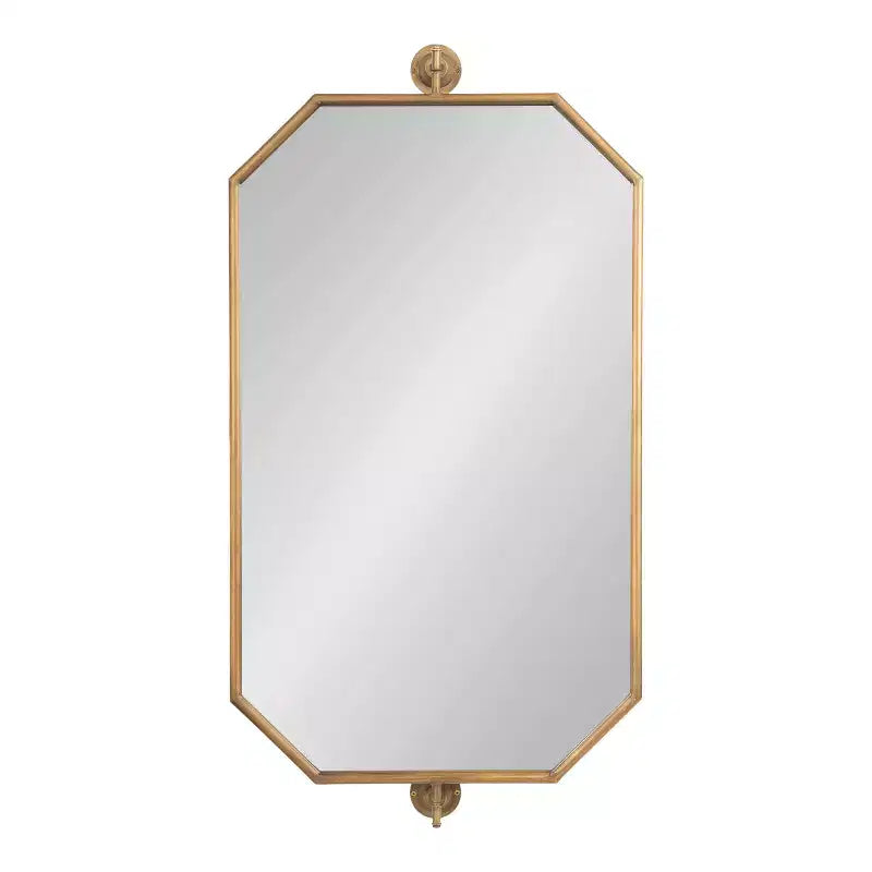 Miroir Pivotant Octogonal Doré