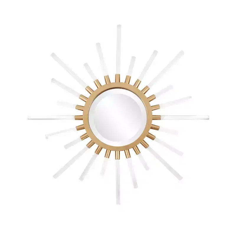 Howard Elliott 24" Nimbus Contemporary Sunburst Wall Mirror Gold