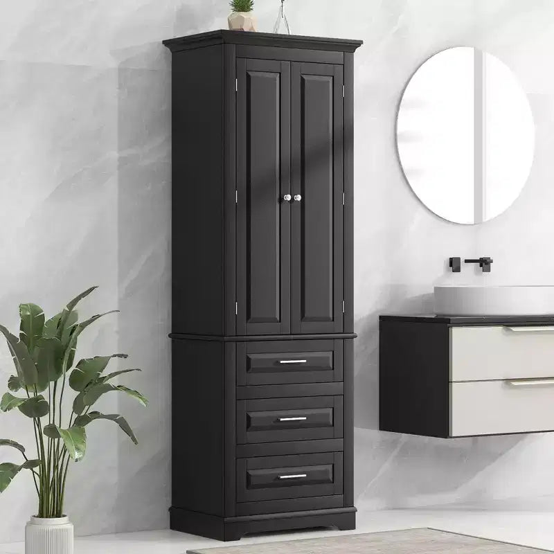 Meuble haut de rangement de salle de bain avec trois tiroirs