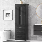 Tall Bathroom Storage Cabinet with Three Drawers