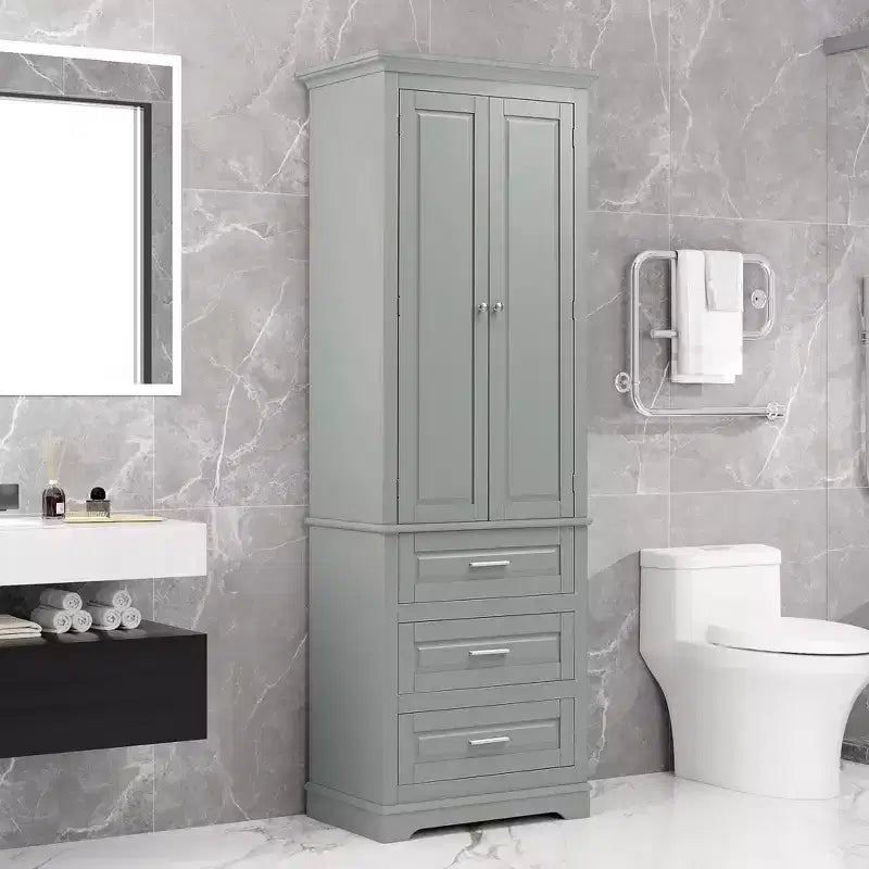 Meuble haut de rangement de salle de bain avec trois tiroirs