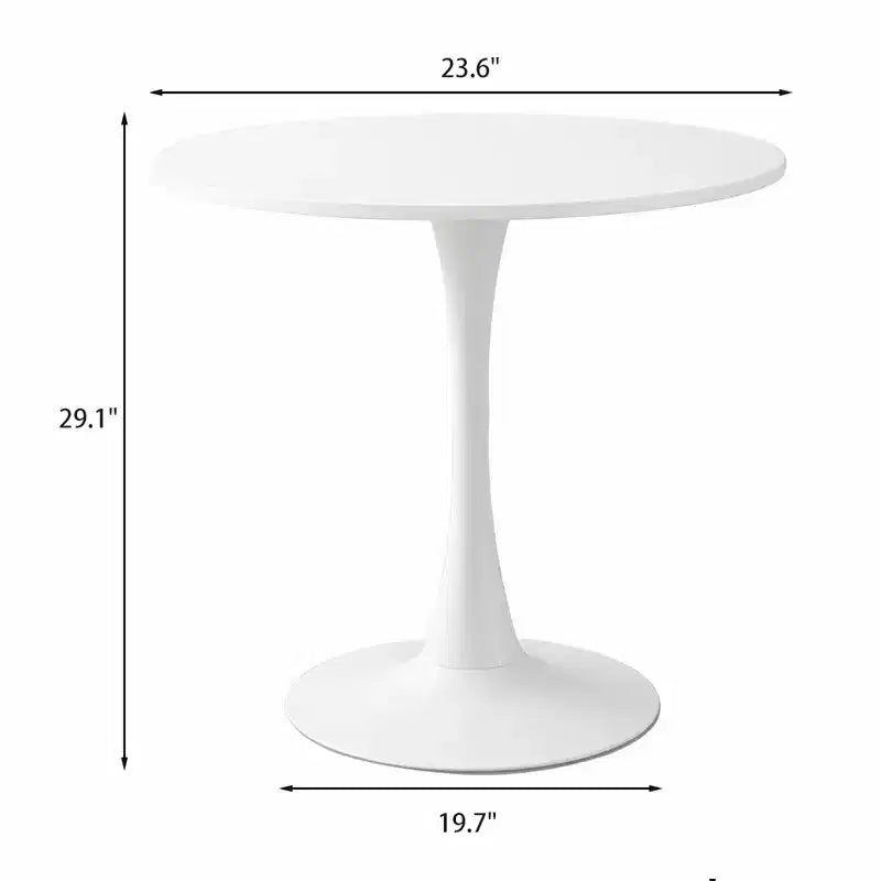 Table à manger moderne, Table bistrot ronde pour 2 personnes