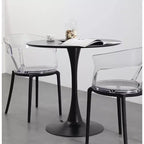 Table à manger moderne, Table bistrot ronde pour 2 personnes
