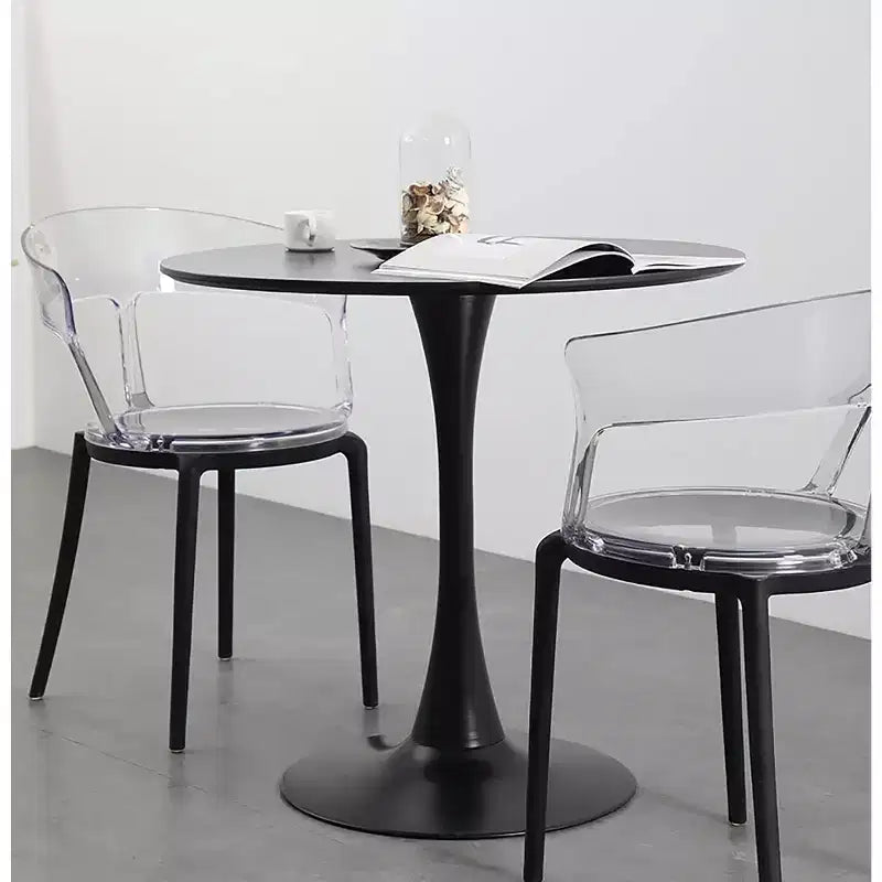 Table à manger moderne, Table bistrot ronde pour 2 personnes