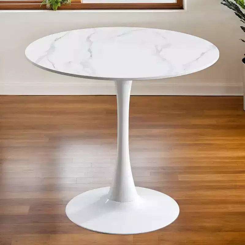 Table à manger moderne, Table bistrot ronde pour 2 personnes