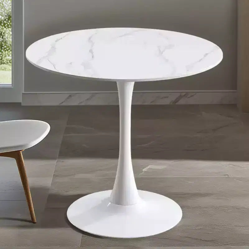 Table à manger moderne, Table bistrot ronde pour 2 personnes