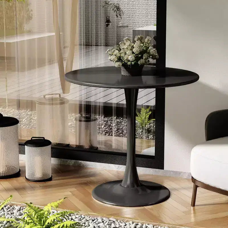 Table à manger moderne, Table bistrot ronde pour 2 personnes