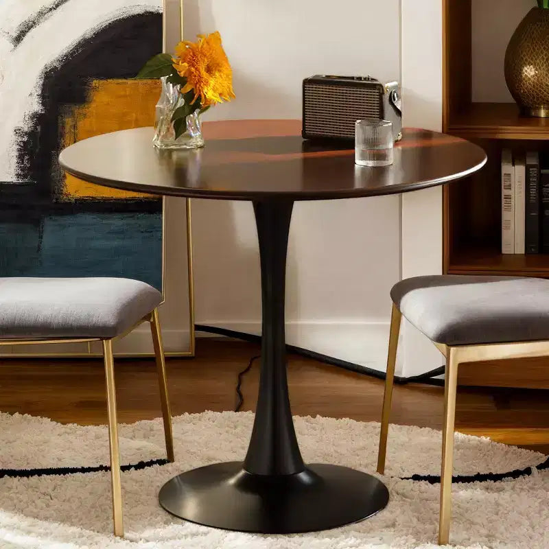 Table à manger moderne, Table bistrot ronde pour 2 personnes