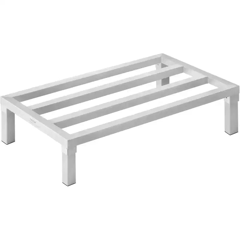 VEVOR Aluminum Dunnage Rack, 36 x 20 Commercial Food Floor Rack, 8 Off the Floor, 1800 lbs Capacity All-Welded Aluminum Storage Rack