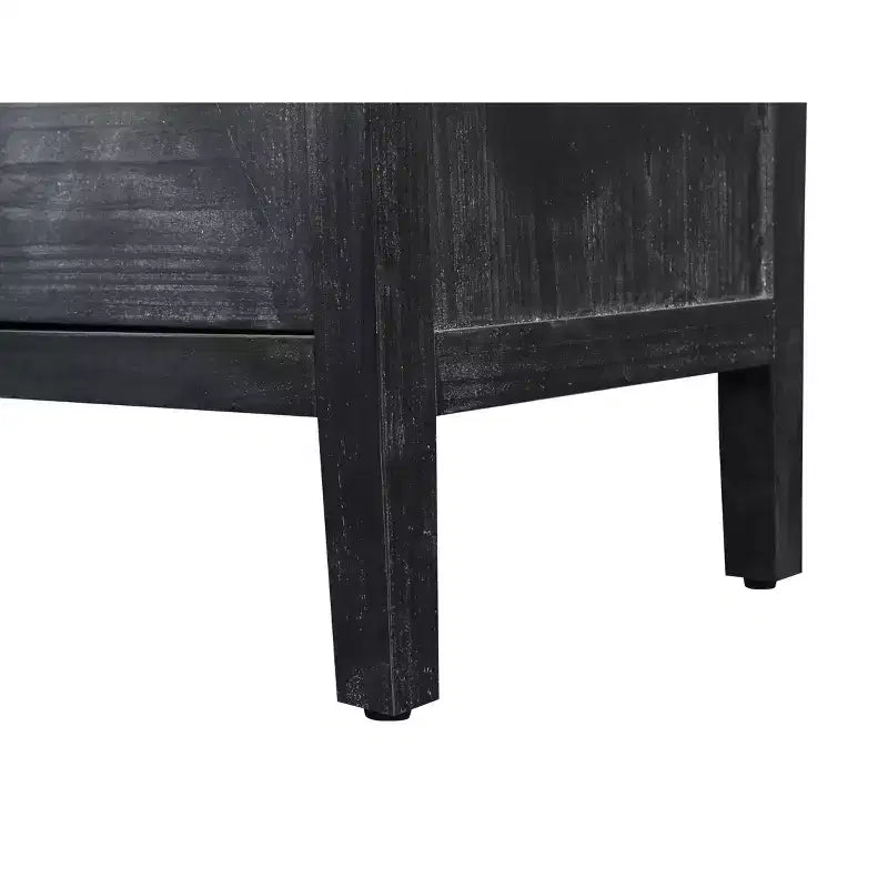 Buffet à 4 portes de style antique, Armoire de rangement en bois avec porte en verre trempé pour cuisine, salle à manger/salon, couloir