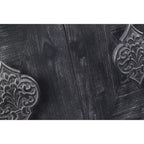Buffet à 4 portes de style antique, Armoire de rangement en bois avec porte en verre trempé pour cuisine, salle à manger/salon, couloir