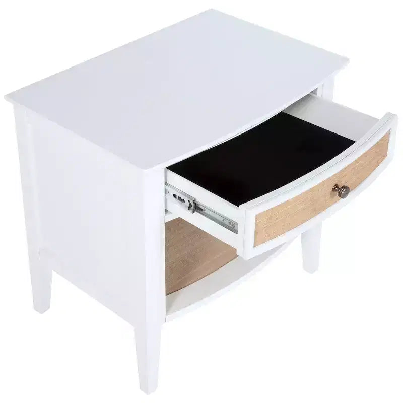 Table de chevet à 1 tiroir, blanc