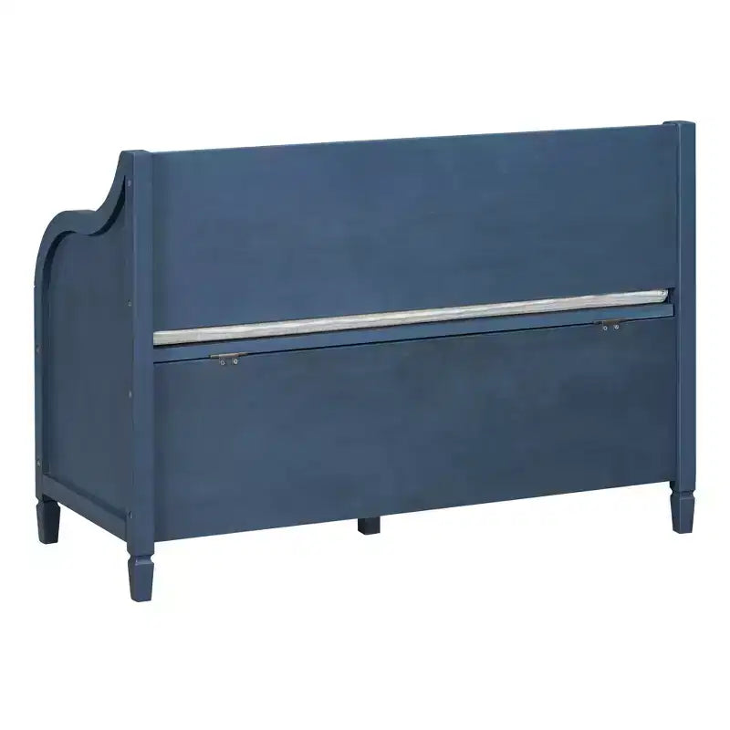 Banc de rangement d'entrée rustique en bois massif avec coussin amovible, banc à chaussures pour salon