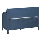 Banc de rangement d'entrée rustique en bois massif avec coussin amovible, banc à chaussures pour salon