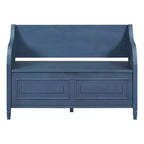Banc de rangement d'entrée rustique en bois massif avec coussin amovible, banc à chaussures pour salon