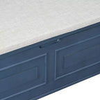 Banc de rangement d'entrée rustique en bois massif avec coussin amovible, banc à chaussures pour salon