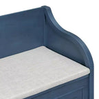 Banc de rangement d'entrée rustique en bois massif avec coussin amovible, banc à chaussures pour salon