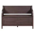 Banc de rangement d'entrée rustique en bois massif avec coussin amovible, banc à chaussures pour salon