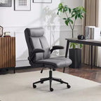 Chaise de bureau pivotante à dossier mi-hauteur avec accoudoirs réglables, 28 po L
