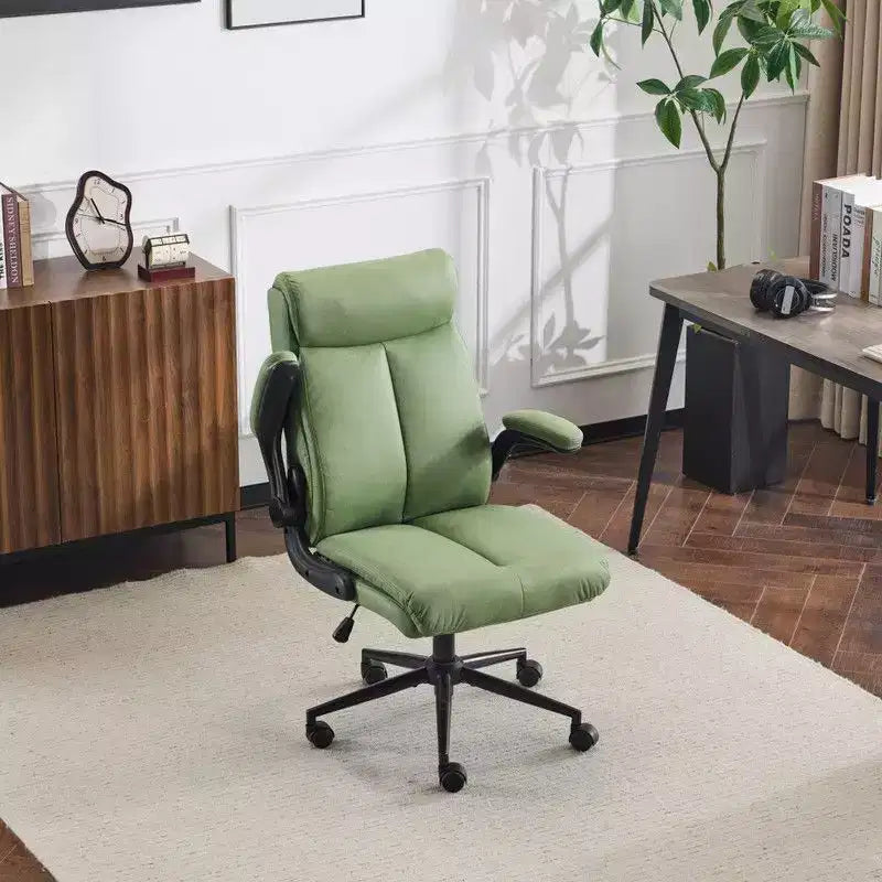 Chaise de bureau pivotante à dossier mi-hauteur avec accoudoirs réglables, 28 po L