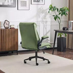 Chaise de bureau pivotante à dossier mi-hauteur avec accoudoirs réglables, 28 po L