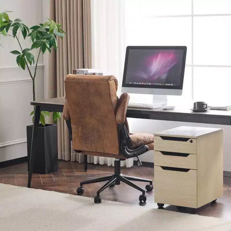 Chaise de bureau pivotante à dossier mi-hauteur avec accoudoirs réglables, 28 po L