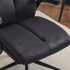 Chaise de bureau pivotante à dossier mi-hauteur avec accoudoirs réglables, 28 po L