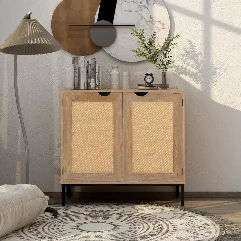 Meuble à vin avec rangement, buffet de salle à manger, meuble de rangement en bois