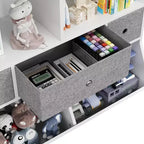 Organisateur de rangement de jouets pour enfants, bibliothèque avec étagères, bacs et tiroirs, meuble de rangement sécurisé pour enfants pour salle de jeux ou chambre à coucher, 94 x 38 x 94 cm