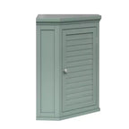 Meuble haut d'angle amovible à deux portes, vert sauge