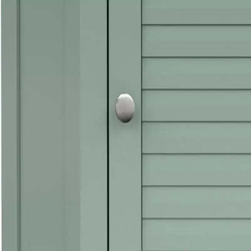 Meuble haut d'angle amovible à deux portes, vert sauge