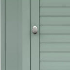 Meuble haut d'angle amovible à deux portes, vert sauge