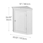Meuble haut d'angle amovible à deux portes, vert sauge