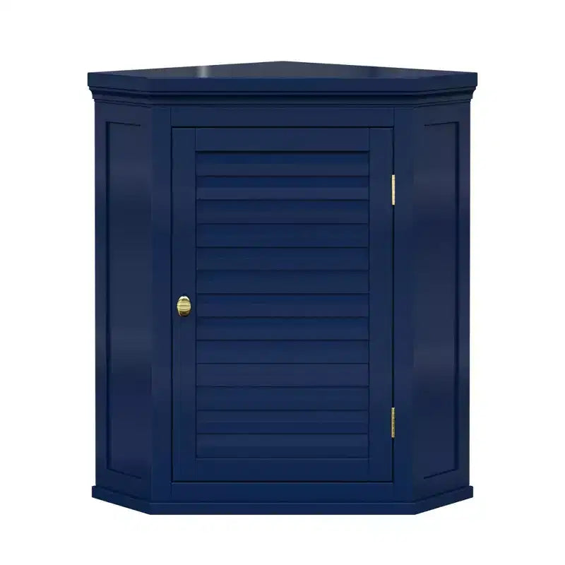 Meuble haut d'angle amovible à deux portes, vert sauge