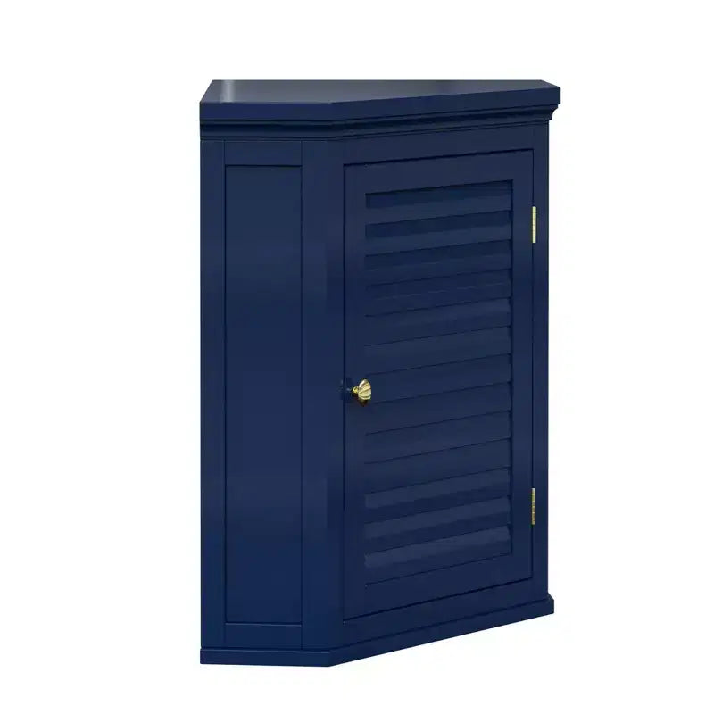 Meuble haut d'angle amovible à deux portes, vert sauge