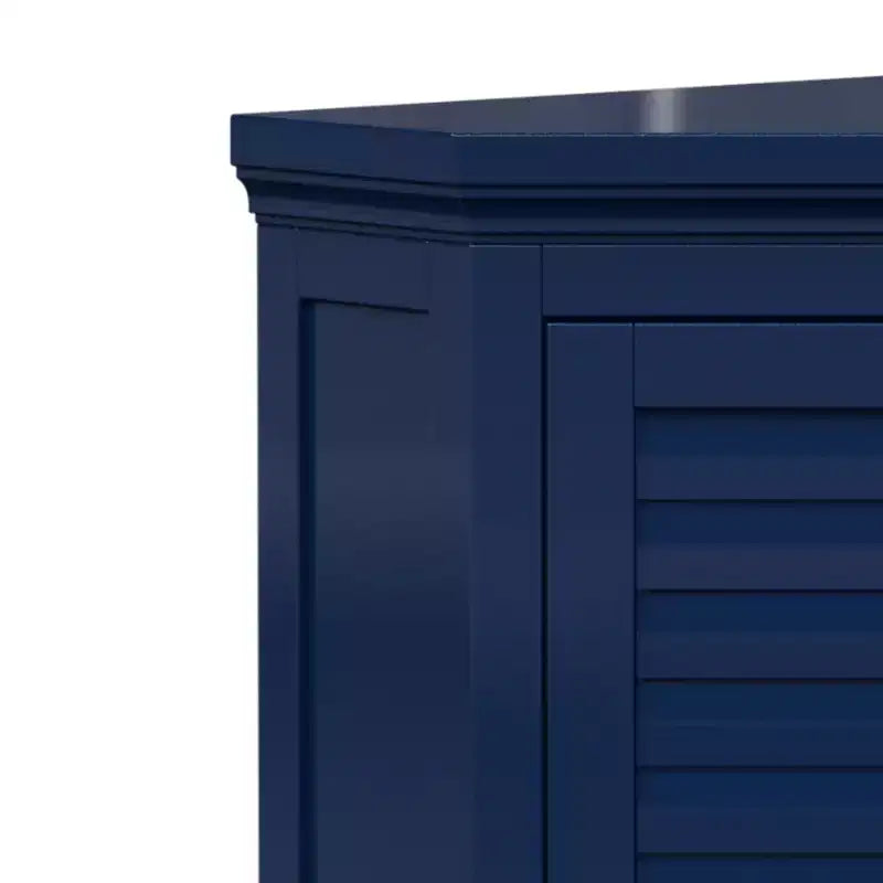 Meuble haut d'angle amovible à deux portes, vert sauge