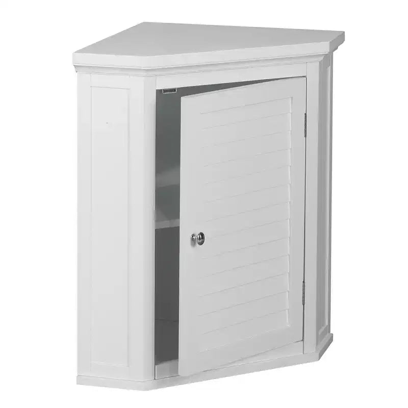 Meuble haut d'angle amovible à deux portes, vert sauge