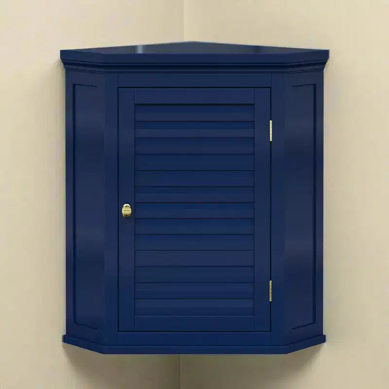 Teamson Home Glancy Two-Door Removable Corner Wall Cabinet, Sage Green
