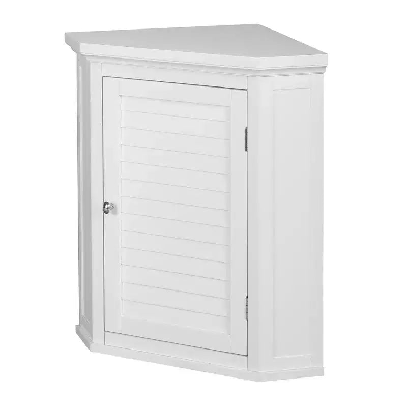 Meuble haut d'angle amovible à deux portes, vert sauge