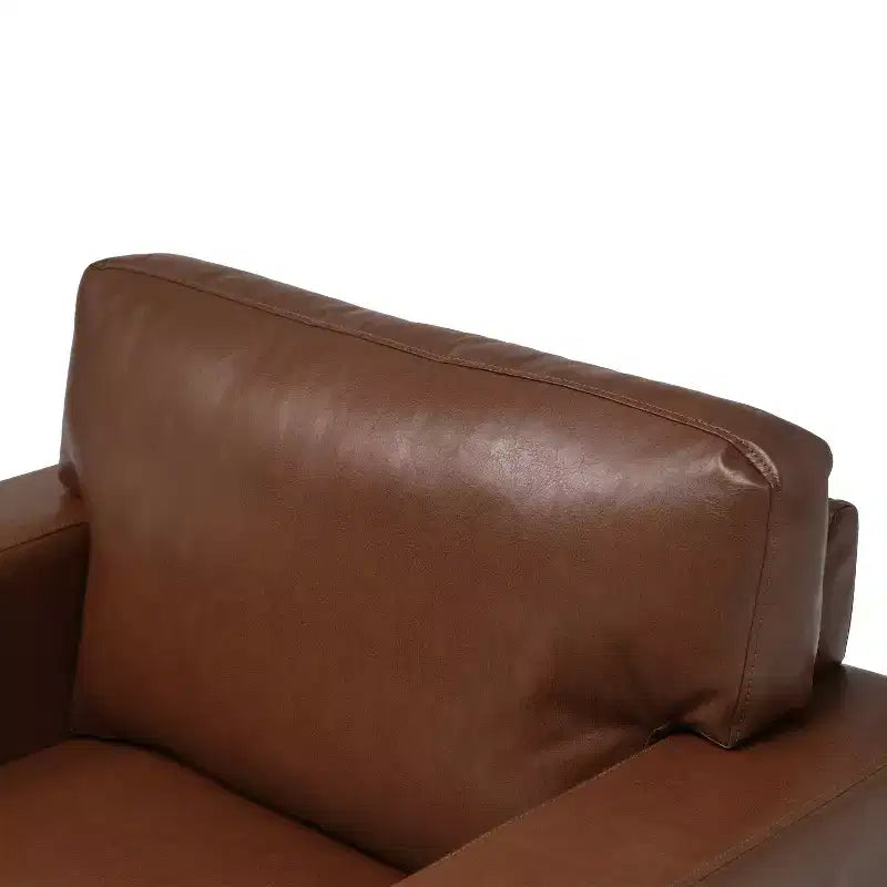 Fauteuil d'appoint rembourré, Fauteuil simple, Fauteuil club, Fauteuil de lecture, Fauteuil de loisirs avec coussin moelleux, Marron