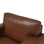Fauteuil d'appoint rembourré, Fauteuil simple, Fauteuil club, Fauteuil de lecture, Fauteuil de loisirs avec coussin moelleux, Marron