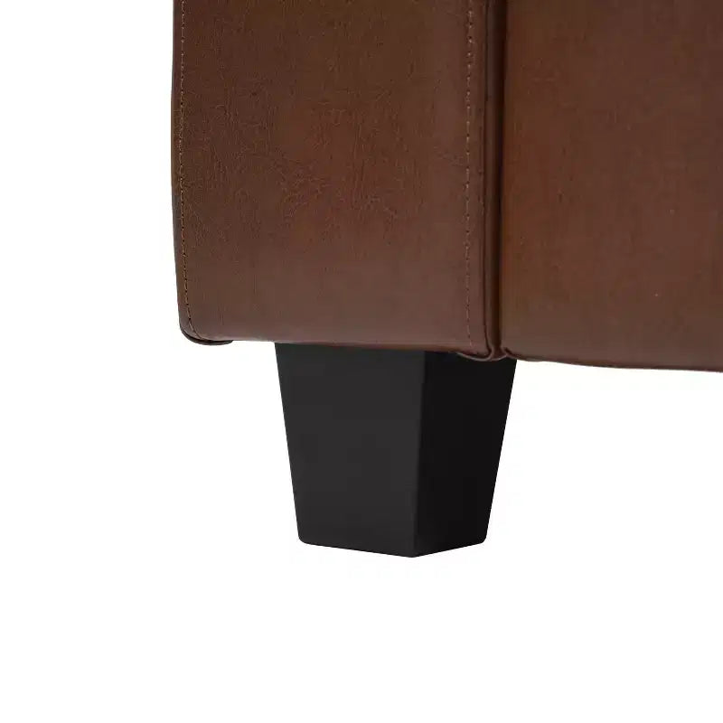 Fauteuil d'appoint rembourré, Fauteuil simple, Fauteuil club, Fauteuil de lecture, Fauteuil de loisirs avec coussin moelleux, Marron