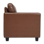 Fauteuil d'appoint rembourré, Fauteuil simple, Fauteuil club, Fauteuil de lecture, Fauteuil de loisirs avec coussin moelleux, Marron