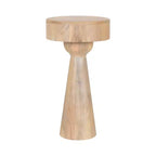 Kate and Laurel Solbrett Wood Side Table, Natural, 12x12x22