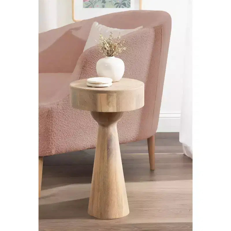 Table d'appoint en bois, Naturel, 12x12x22