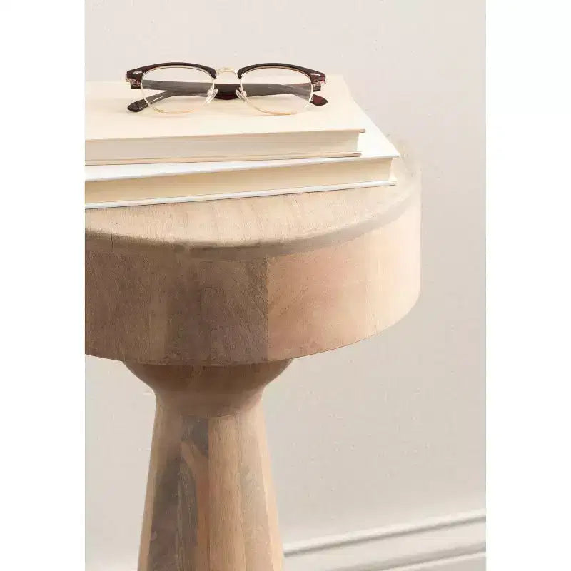 Table d'appoint en bois, Naturel, 12x12x22