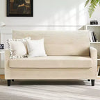 Dyonery 50 Corduroy Loveseat Sofa with Spring Cushions Solid Wood Frame Small Couch for Living Room Bedroom Office