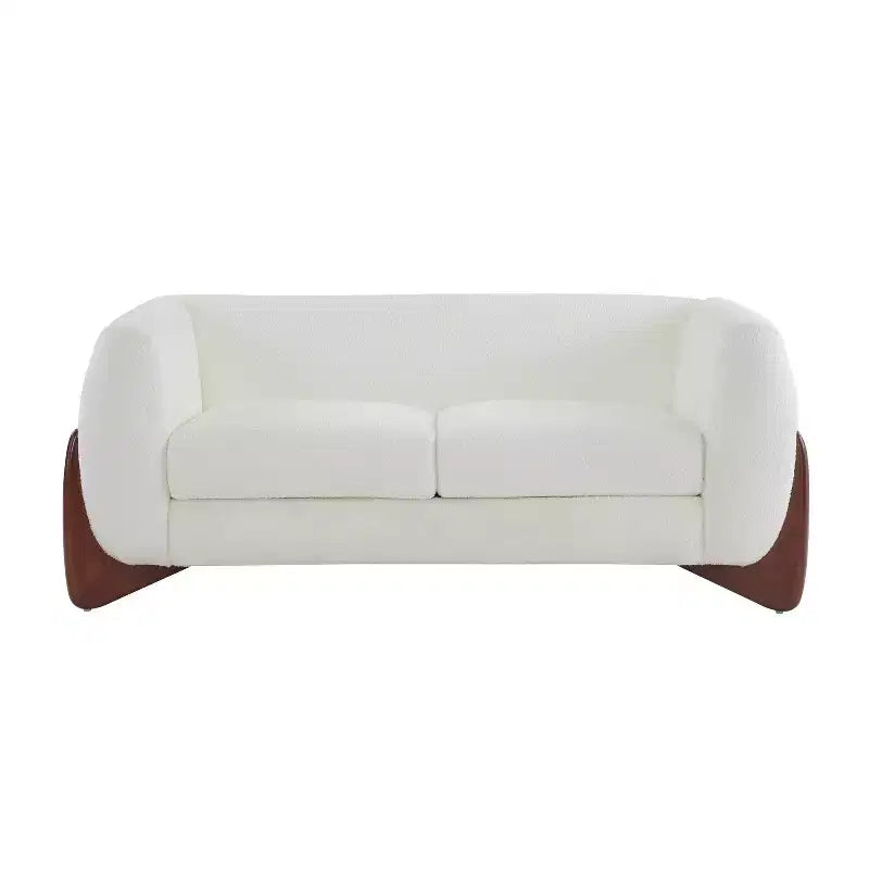 Christopher Knight Home James 63 " Boucle Fabric Loveseat Beige